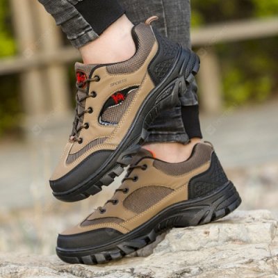 Men's Mesh Hiking Shoes Comfortable Non-slip Running Outdoor Sports Shoes