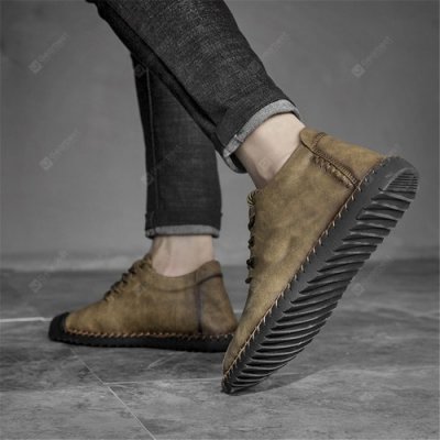 Men's Leather Shoes Handmade Breathable Casual