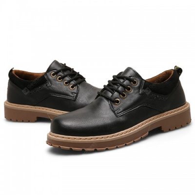 SYXZ 354 Retro Men's Tooling Leather Shoes